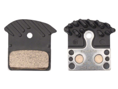 Shimano Shimano J04C-MF Disc Brake Pads and Springs - Metal Compound, Finned Alloy and Stainless Steel Back Plate, One Pair