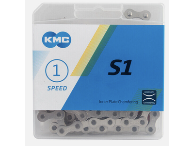 KMC KMC S1 Chain - Single Speed 1/2" x 1/8", 112 Links, Silver