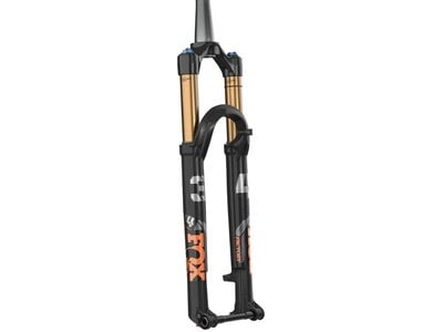 FOX 2023_22, 34, K, FLOAT SC, 29in, F-S, 120, FIT4, Remote-Adj, Psh-Lk, 3Pos, (10pm CP), Shiny Blk, Orange/Gloss Blk Logo, Kabolt 110, BLK, 1.5 T, 51mm Rake, AM