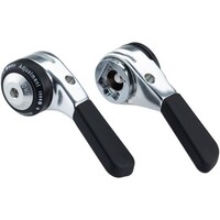 microSHIFT Down Tube Shifter Set, 8-Speed, Double/Triple, Shimano Compatible, Silver