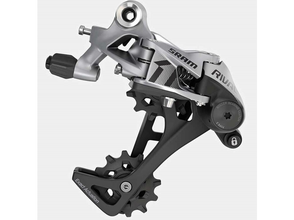Sram SRAM Rival 1 Rear Derailleur - 11 Speed, Long Cage, Black/Silver
