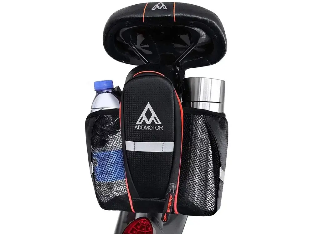 Addmotor Saddle Bag with Water Bottle Holder, Universal Waterproof Bicycle Storage Bag