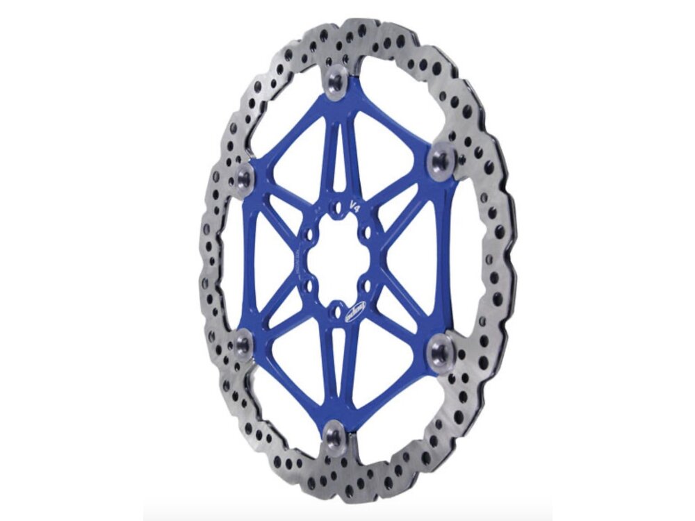 Hope Hope Floating Disc Brake Rotor - 180mm 6-Bolt Blue