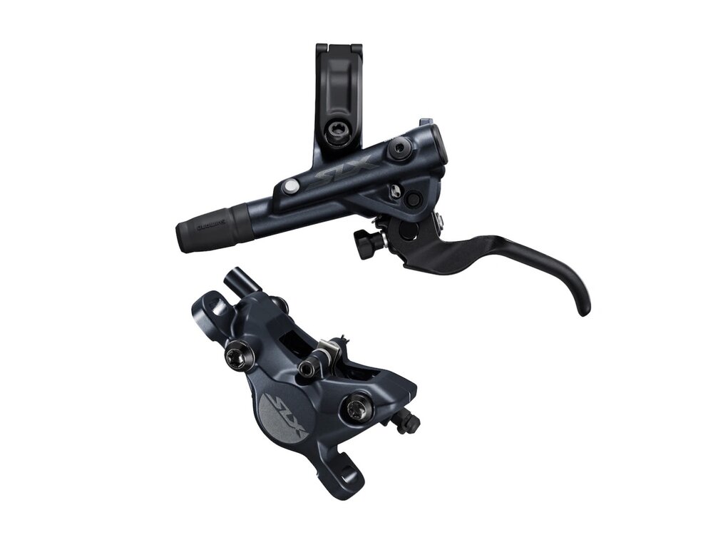 Shimano Shimano SLX BL-M7100/BR-M7120 Disc Brake and Lever - Rear, Hydraulic, Post Mount, 4-Piston, Black