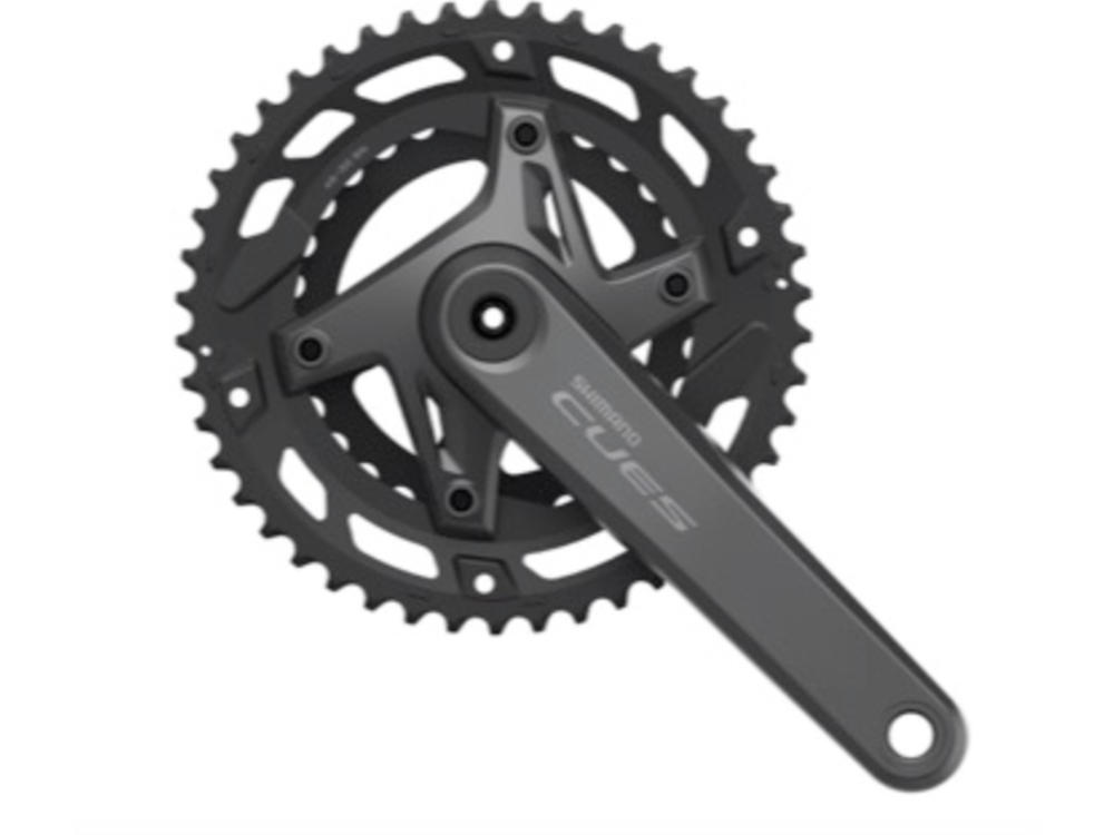 Shimano Shimano CUES FC-U6000-2 Crankset - 175mm, 9/10-Speed, 46/30t, 110 BCD, Hollowtech II, Black