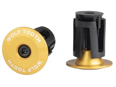 Wolf Tooth Wolf Tooth Alloy Bar End Plugs Gold