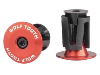Wolf Tooth Wolf Tooth Alloy Bar End Plugs Red