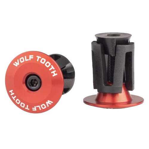 Wolf Tooth Wolf Tooth Alloy Bar End Plugs Red