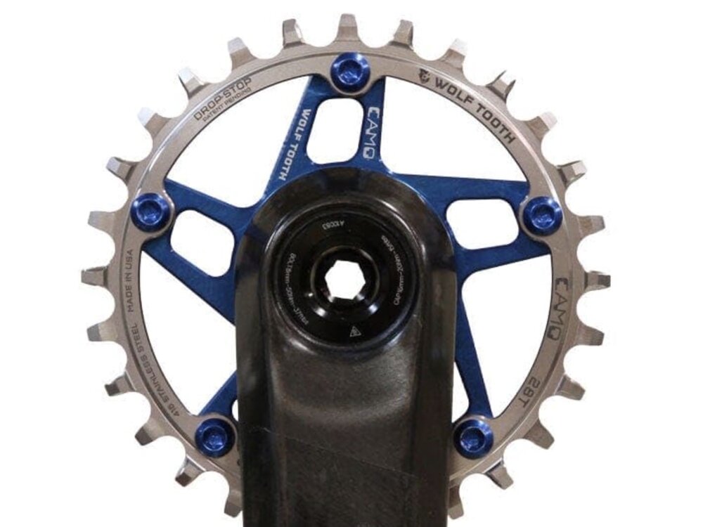 Wolf Tooth Components Wolf Tooth CAMO Blue Spdr for RFC Plus 2mm Offset