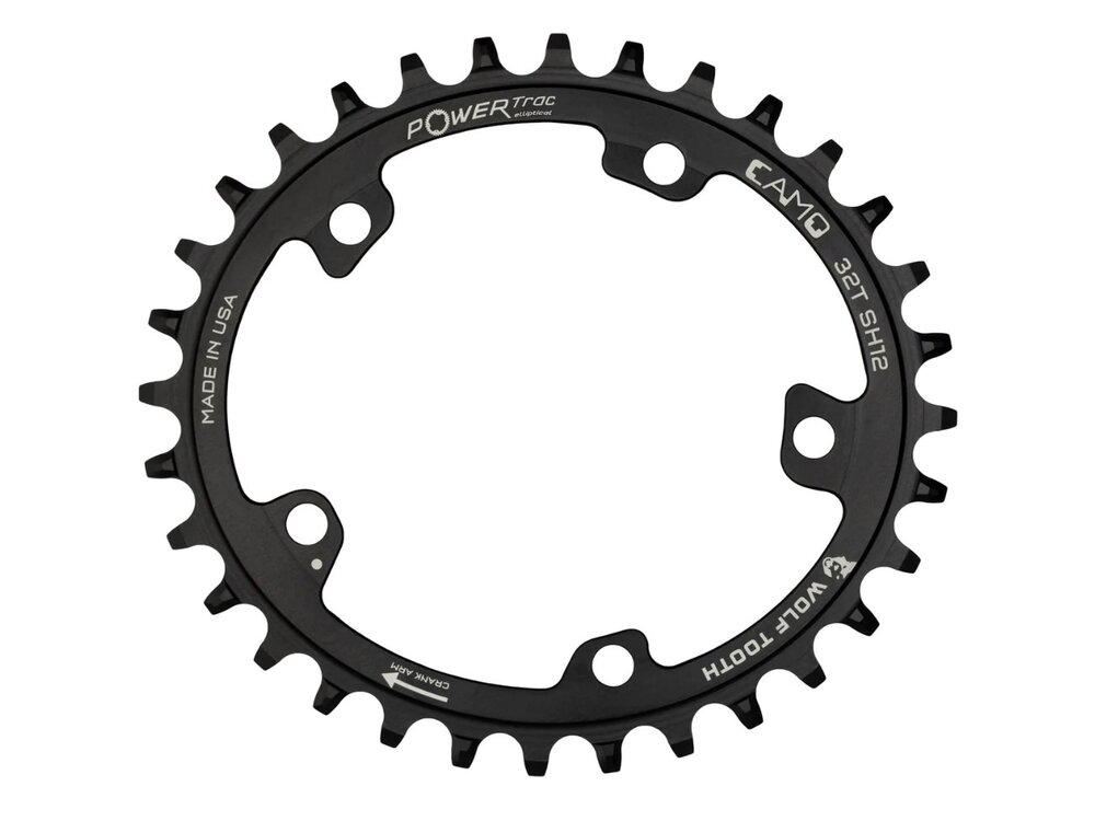 Wolf Tooth Wolf Tooth CAMO Aluminum Elliptical Chainring Drop Stop B / 32T