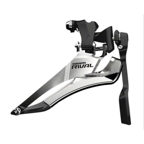 Sram SRAM Rival 22 Front Derailleur - 2x11-Speed Yaw, Braze-on, with Chain Spotter, Silver/Black