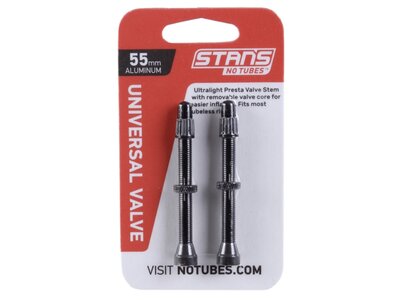 Stan's No Tubes Stan's NoTubes Alloy Valve Stems - 55mm Pair Black