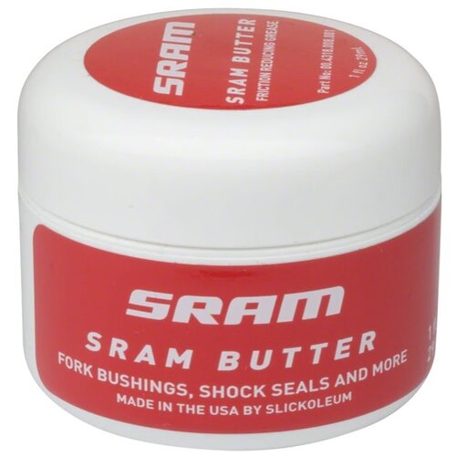 Sram GREASE SRAM BUTTER 1OZ CONTAINER, FRICTION REDUCING GREASE BY SLICKOLEUM - DOUBLE TIME HUB PAWLS, FORKS & REVERB SERVICE