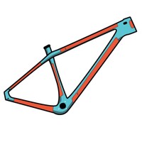 RideWrap, Covered Hardtail MTB, Protective Wrap, Matte