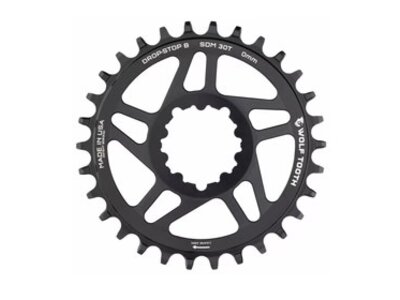 Wolf Tooth Wolf Tooth Elliptical Direct Mount Chainring - 32t, SRAM Direct Mount, Drop-Stop A, For SRAM BB30 Short Spindle Cranks, 0mm Offset, Black