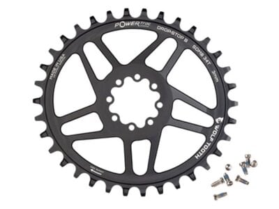 Wolf Tooth Components Wolf Tooth Elliptical Direct Mount Chainring - 34t, SRAM Direct Mount, Drop-Stop B, For SRAM 8-Bolt Cranksets, 3mm Offset, Black