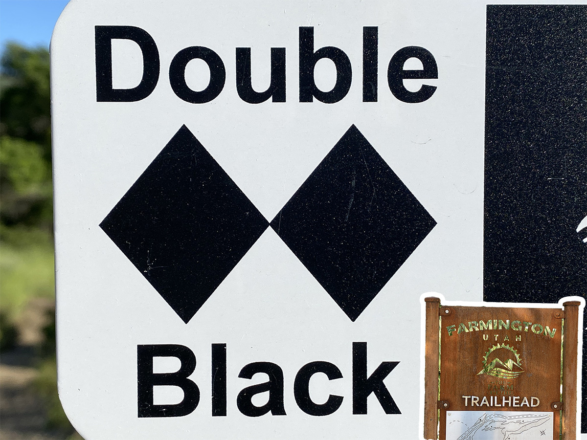 Image of trailhead signs at The Farm MTB Park