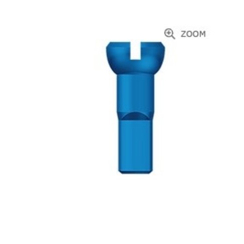 Sapim Double Square SL Alloy Nipple, 14g/16mm, Blue 100/C