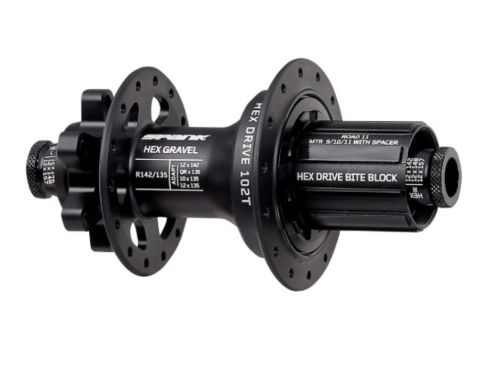 Spank HEX Gravel 6B Disc Rear Hub, 28h, 12x142mm, HG Road