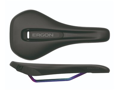 Ergon SM Enduro Comp Saddle, M/L, Stealth/Oil Slick