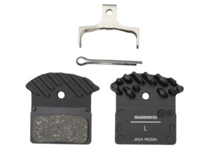 Shimano Shimano J05A-RF Disc Brake Pad and Spring - Resin Compound, Finned Aluminum Back Plate
