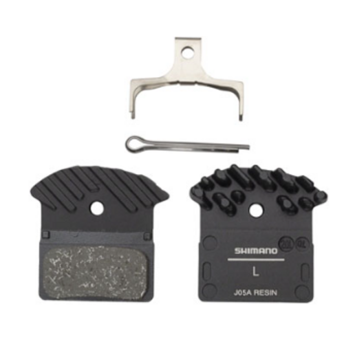 Shimano Shimano J05A-RF Disc Brake Pad and Spring - Resin Compound, Finned Aluminum Back Plate