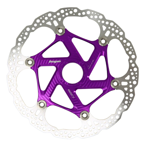 Hope Hope MTB Floating Centre-Lock Disc Brake Rotor - 220mm, Center-Lock, Purple