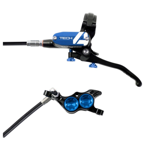 Hope Tech 4 E4 Disc Brake, Right/Rear, 74mm, Blue