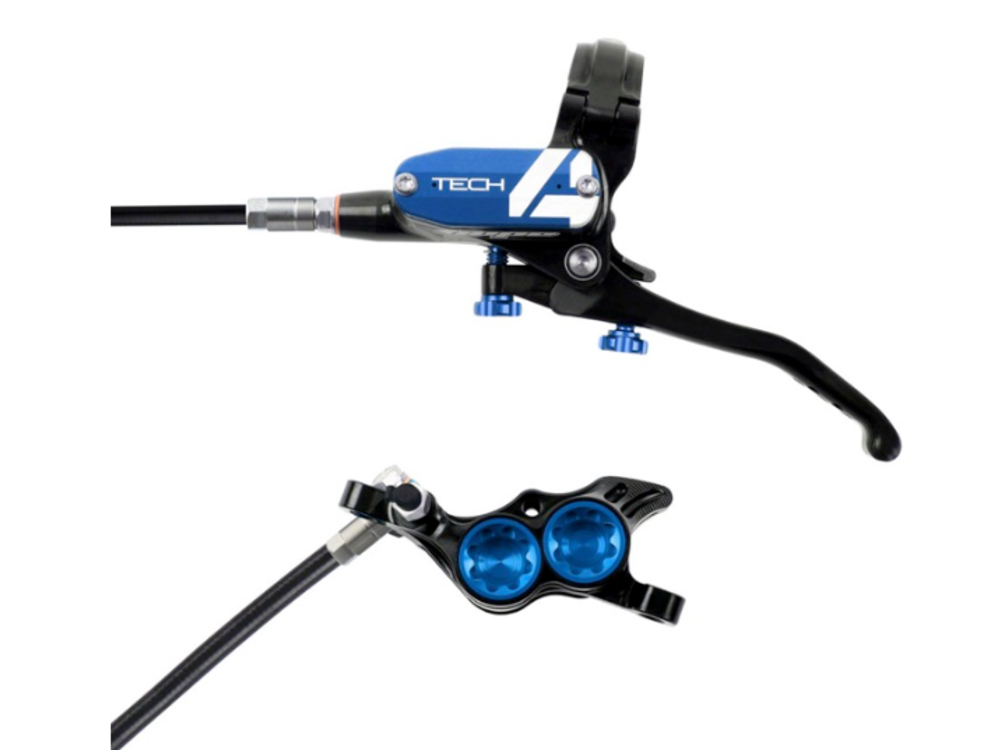 Hope Tech 4 E4 Disc Brake, Left/Front, 74mm, Blue