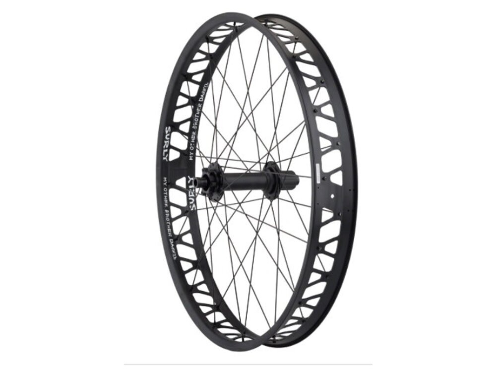 Quality Wheels Quality Wheels Bear Pawls / Other Brother Darryl Rear Wheel - 26" Fat, 12 x 197mm, 6-Bolt, HG 11, Black