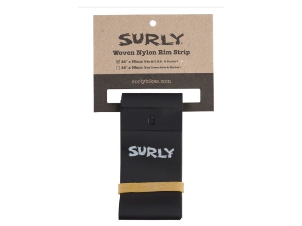 Surly Surly Rim Strip: For Other Brother Darryl Rim, Nylon, 50mm wide, Black