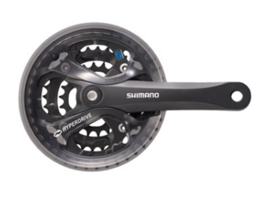 Shimano Shimano Acera FC-M361 Crankset - 175mm, 7/8-Speed, 42/32/22t, 104/64 BCD, Square Taper JIS Spindle Interface, Black