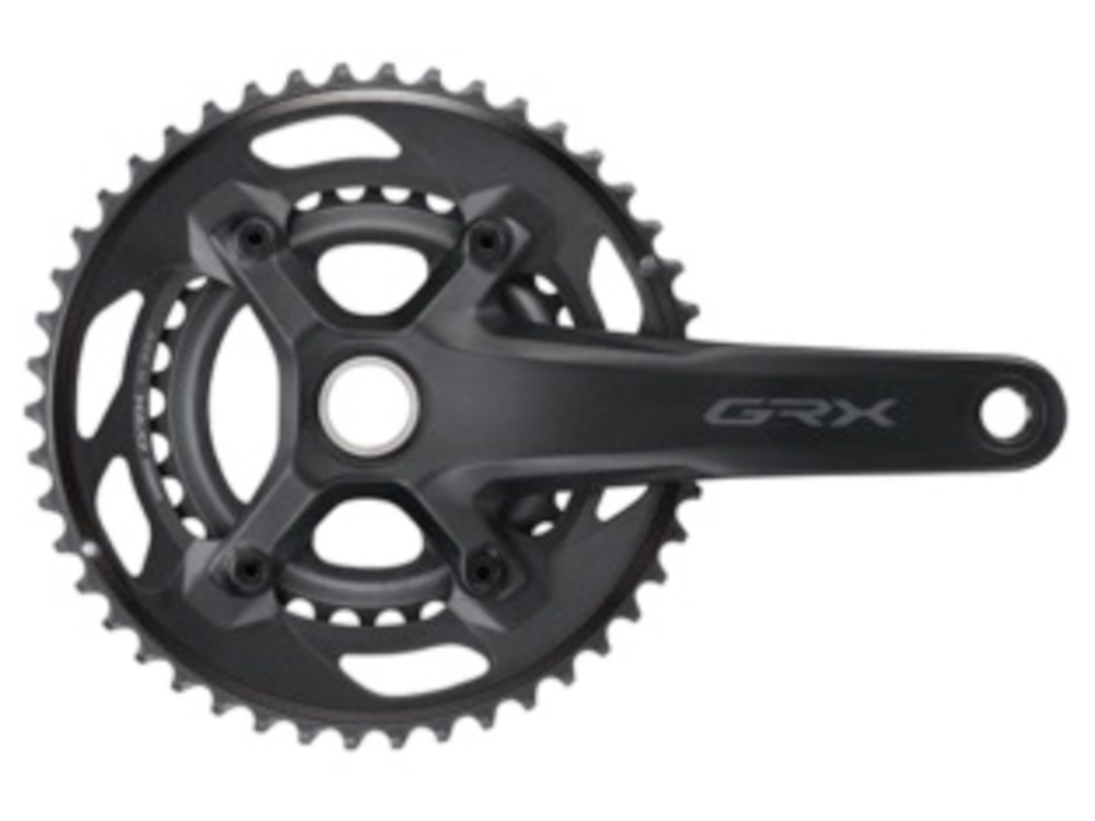 Shimano Shimano GRX FC-RX610-2 Crankset - 172.5mm, 12-Speed, 46/30t, 110/80 BCD, Hollowtech II Spindle Interface, Black