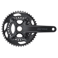 Shimano GRX FC-RX610-2 Crankset - 172.5mm, 12-Speed, 46/30t, 110/80 BCD, Hollowtech II Spindle Interface, Black