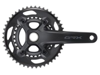 Shimano Shimano GRX FC-RX610-2 Crankset - 172.5mm, 12-Speed, 46/30t, 110/80 BCD, Hollowtech II Spindle Interface, Black