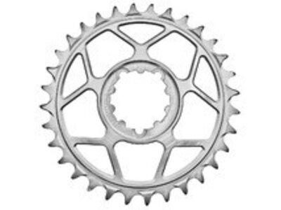 5DEV T-Type 3-Bolt Chainring, 3mm Offset, 32T - Clear/Silve