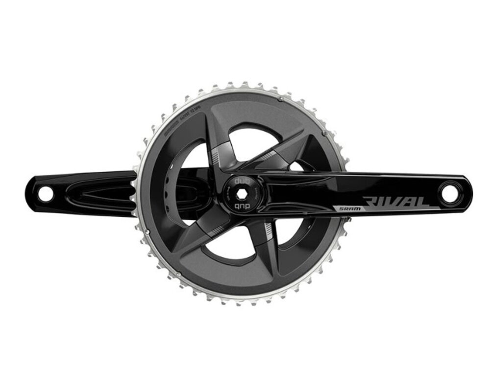 Sram SRAM, Rival D1 2x, Crankset, Speed: 12, Spindle: 28.99mm, BCD: 107, 46/33, DUB, 170mm, Black, Road Disc