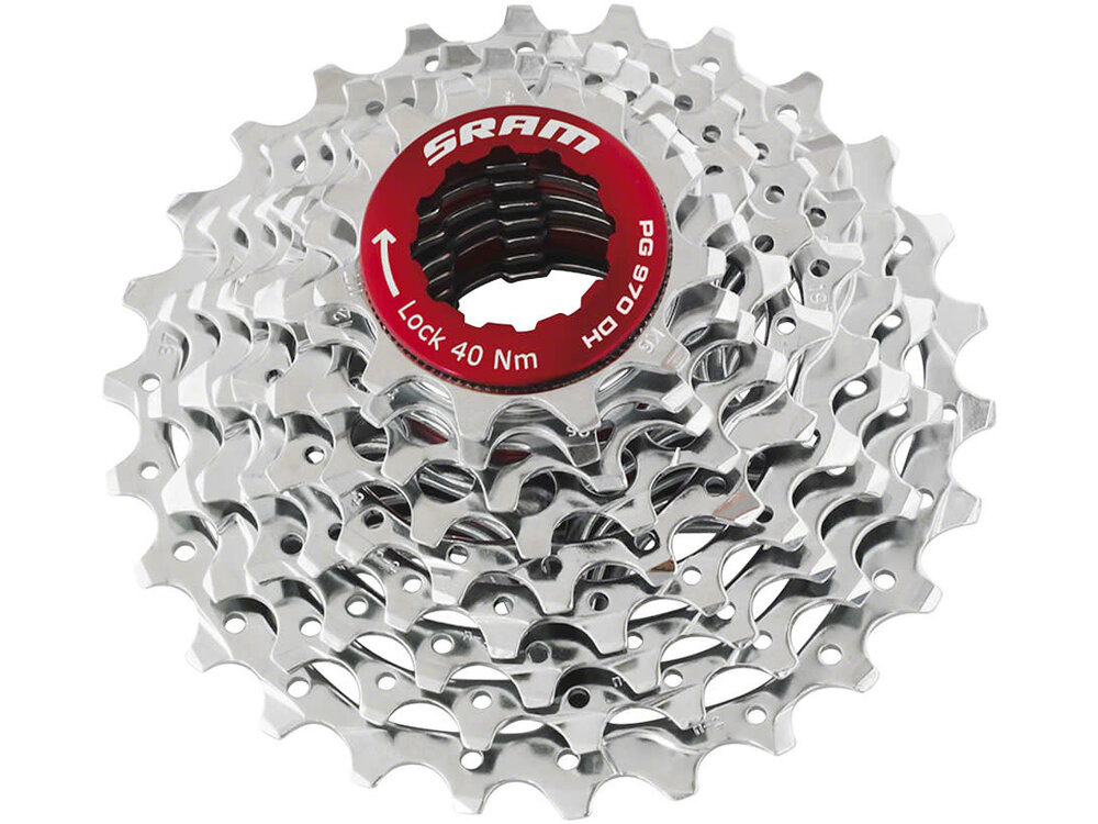 Sram SRAM PG-970 Cassette - 9 Speed, 12-26t, Silver