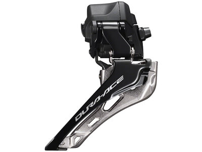 Shimano Shimano Dura-Ace FD-R9250 Di2 Front Derailleur - 2x12-Speed, Braze-on, Down Swing, For 50-55t Max, Black/Silver