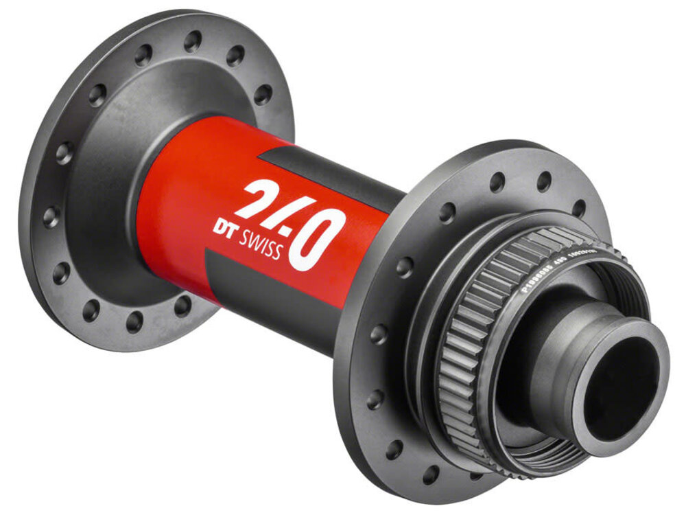 DT Swiss DT Swiss 240 Front Hub - 15 x 110mm, Center-Lock, Black/Red, 28H