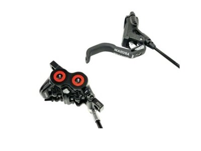 Magura Magura MT5 HC Disc Brake and Lever -  Front or Rear, Hydraulic, Post Mount, Black/Neon Red