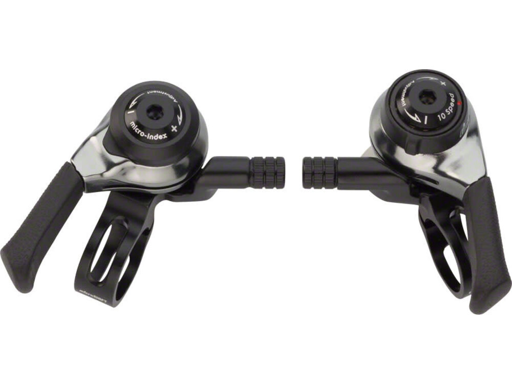 microSHIFT microSHIFT Thumb Shifter Set 10-Speed Mountain Double/Triple Shimano DynaSys Compatible Black