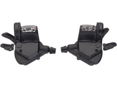 microSHIFT microSHIFT Mezzo Thumb-Tap Shifter Set, 8-Speed, Triple, Optical Gear Indicator, Shimano Compatible