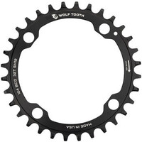 Wolf Tooth 104 BCD Chainring - 34t, 104 BCD, 4-Bolt, Requires Shimano 12-Speed Hyperglide+ Chain, Black