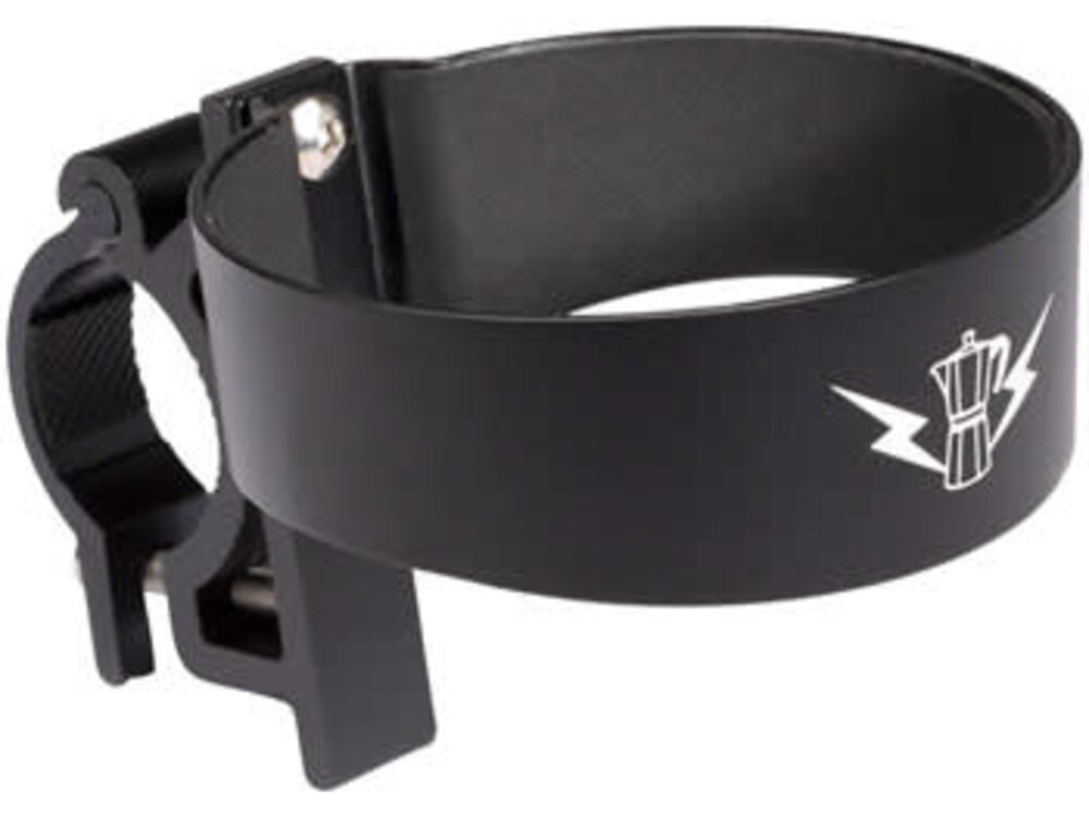 PDW PDW Barista Cup Holder For Handlebars 22.0-26.0mm, Lightning/Moka Pot Design, Black