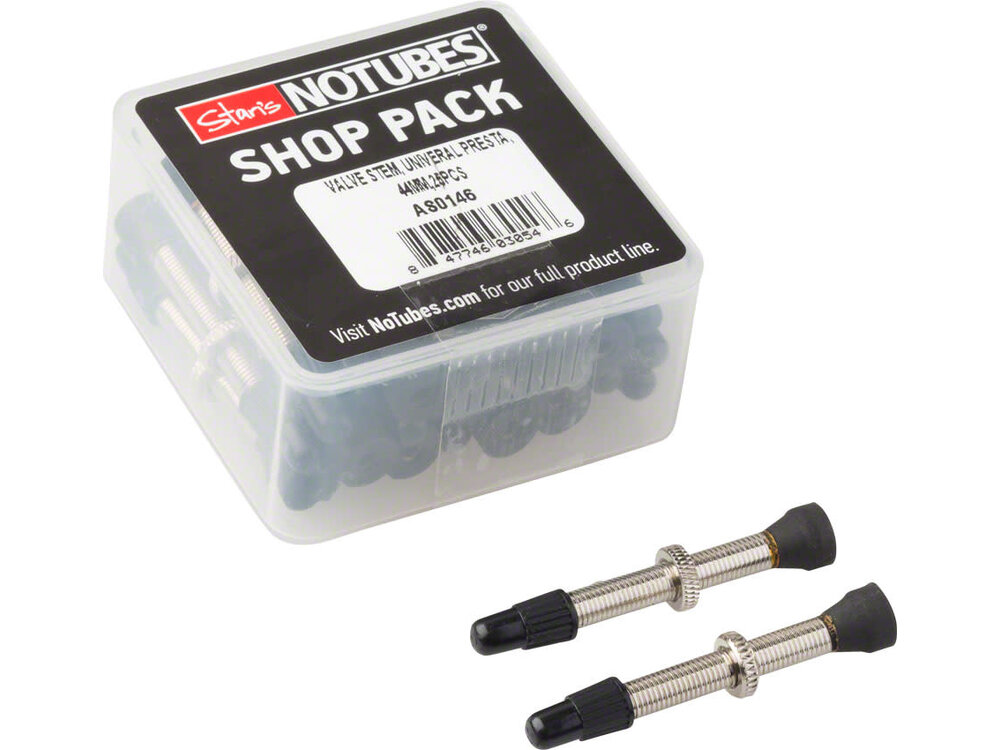 Stan's No Tubes Stan's Tubeless Universal Valve Stems - Brass, 44mm, 25-pack