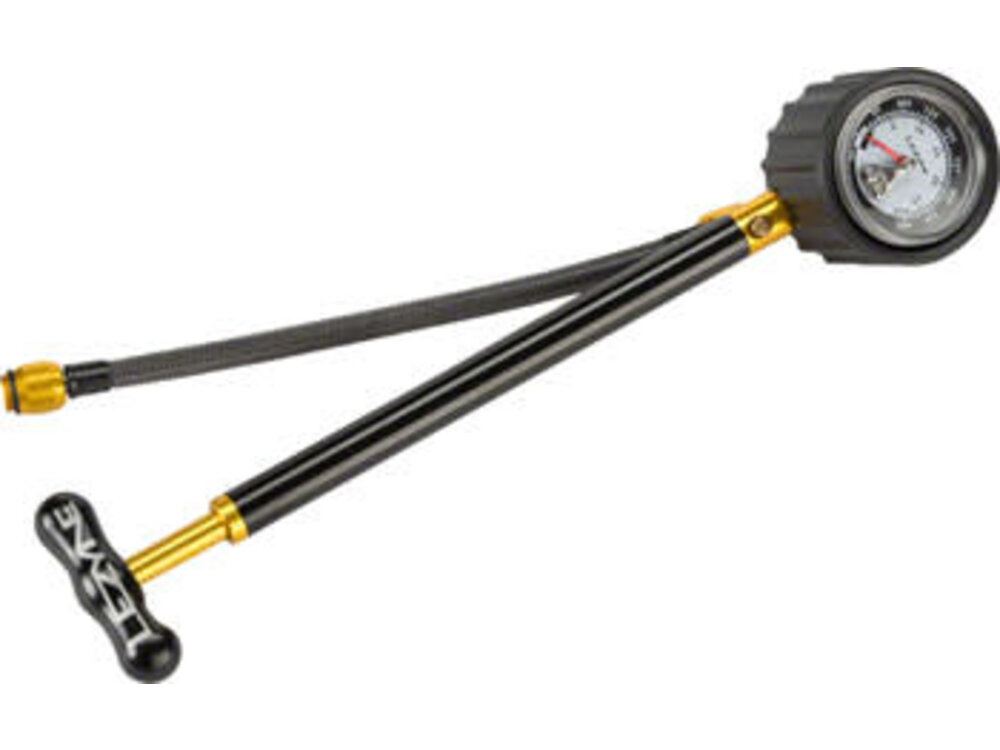 Lezyne Lezyne Shock Drive Pump with Braided Hose and 400psi Gauge, Black