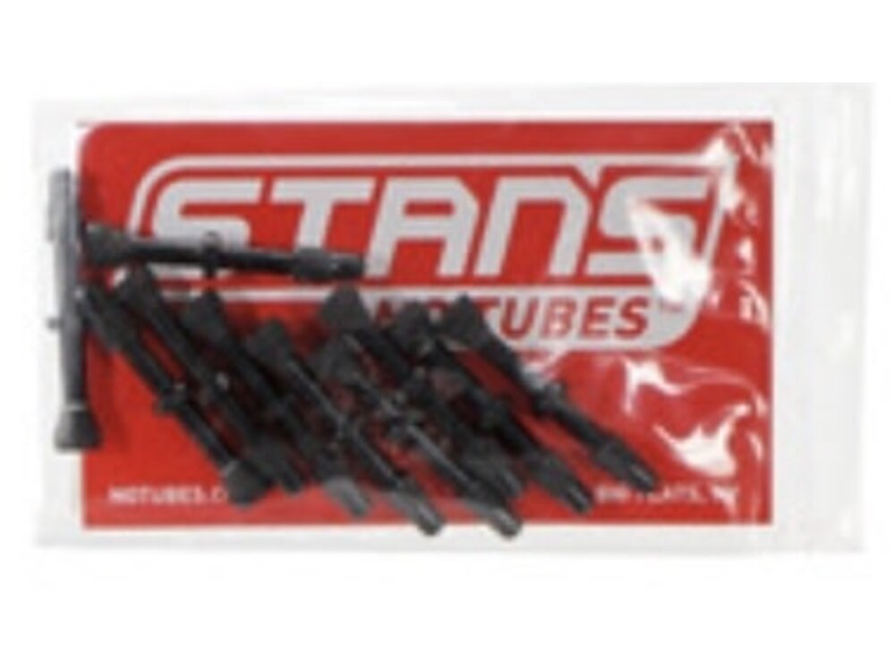 Stan's No Tubes Alloy Presta Valve Stem, 55mm Universal, 10/box - Blk