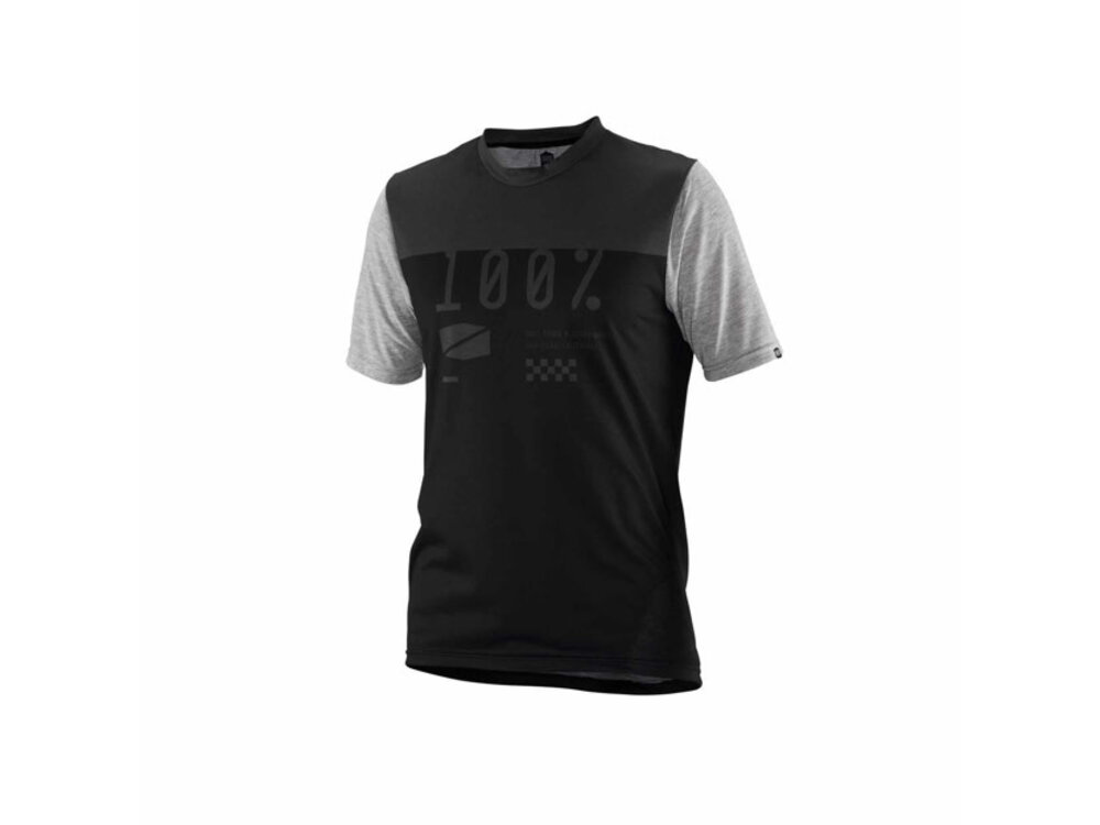 100 Percent AIRMATIC Jersey Black/Charcoal XL