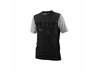 100 Percent AIRMATIC Jersey Black/Charcoal XL